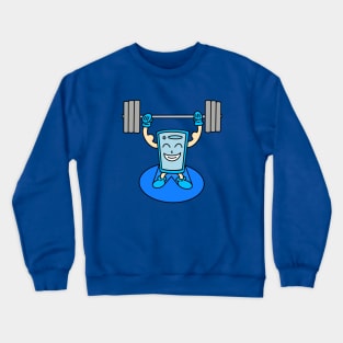 Cute cartoon weightlifting Crewneck Sweatshirt